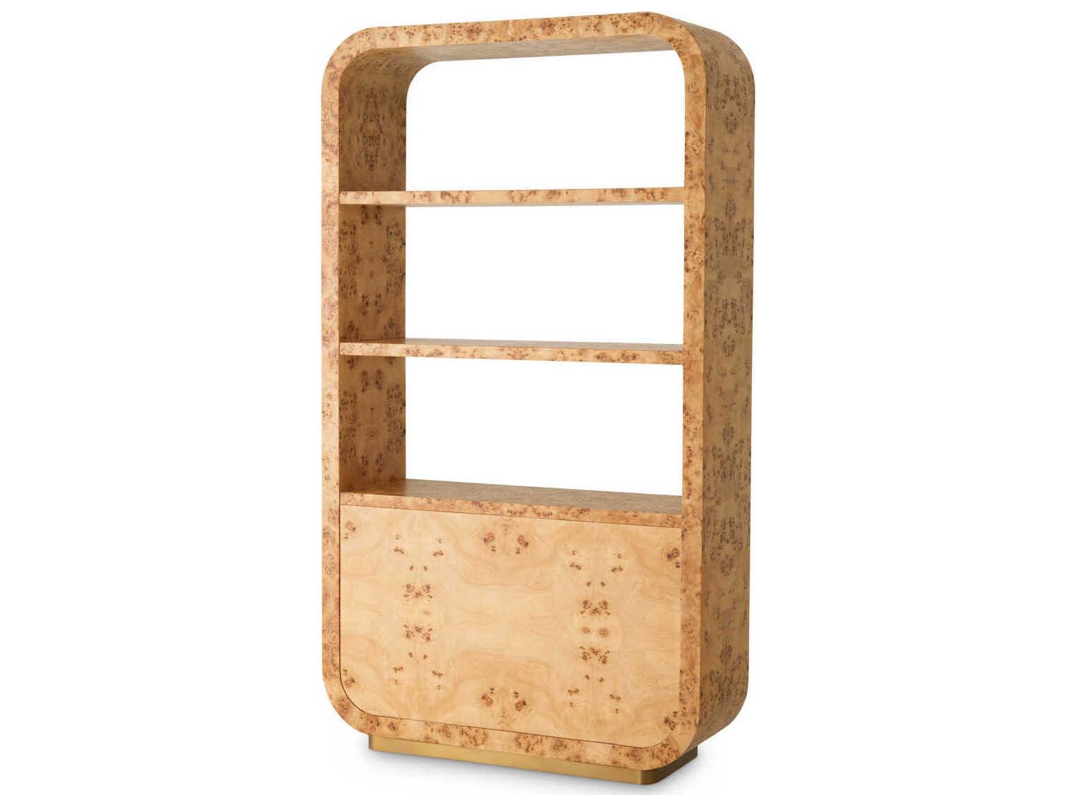 Eichholtz Quinton Light Brown Mappa Burl Veneer Cabinet