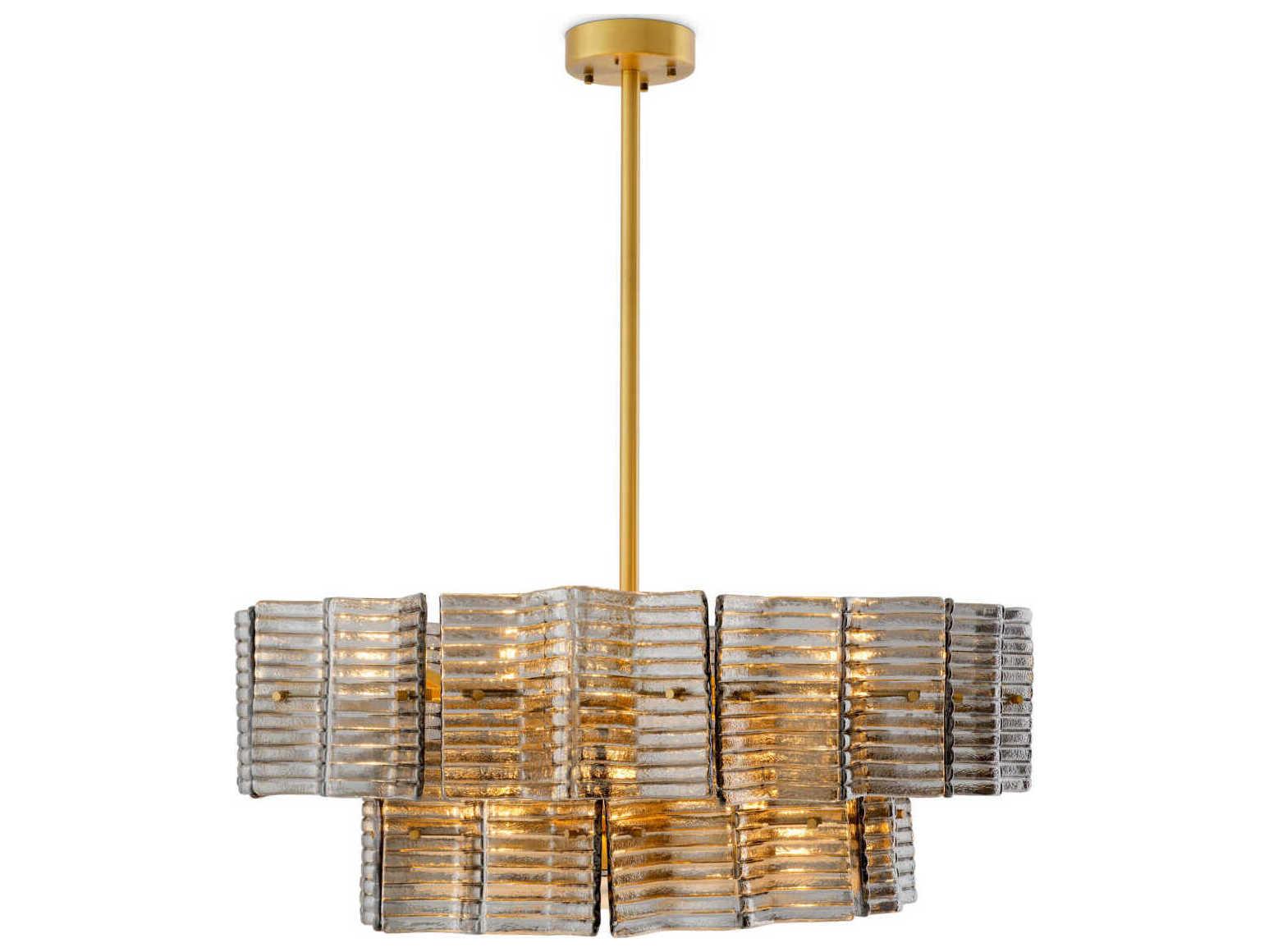 Eichholtz Silvano Smoke Glass Chandelier