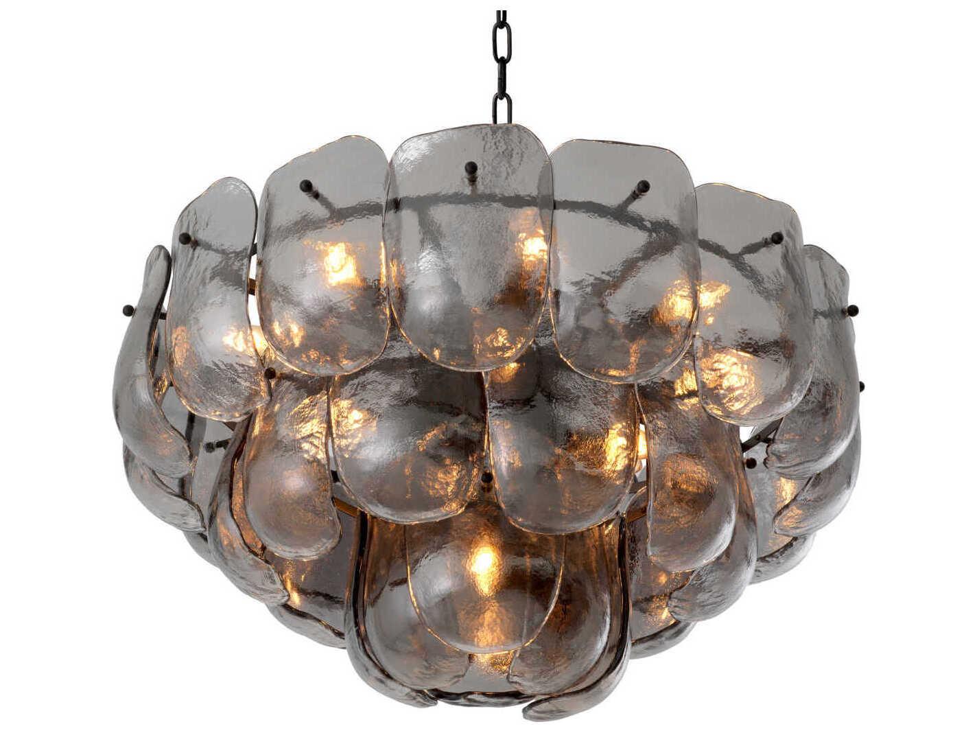 Eichholtz Gustave Smoke Glass Chandelier