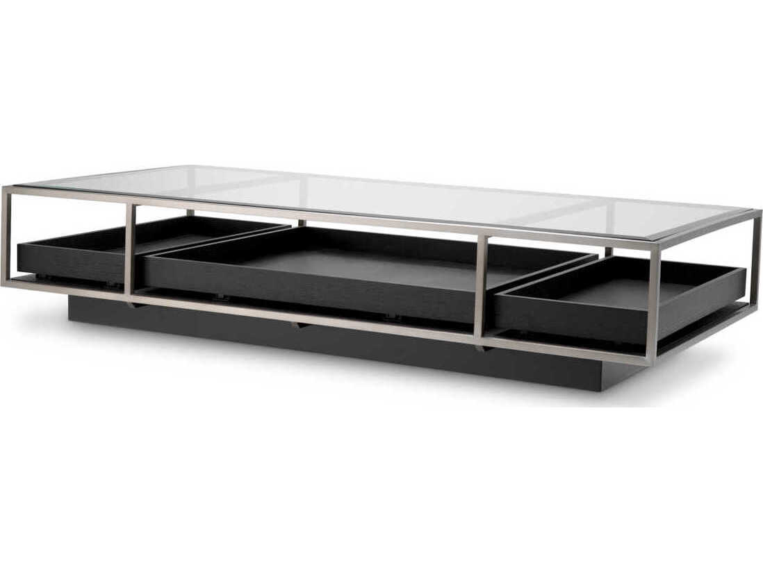 Eichholtz Roxton Brushed Steel Coffee Table