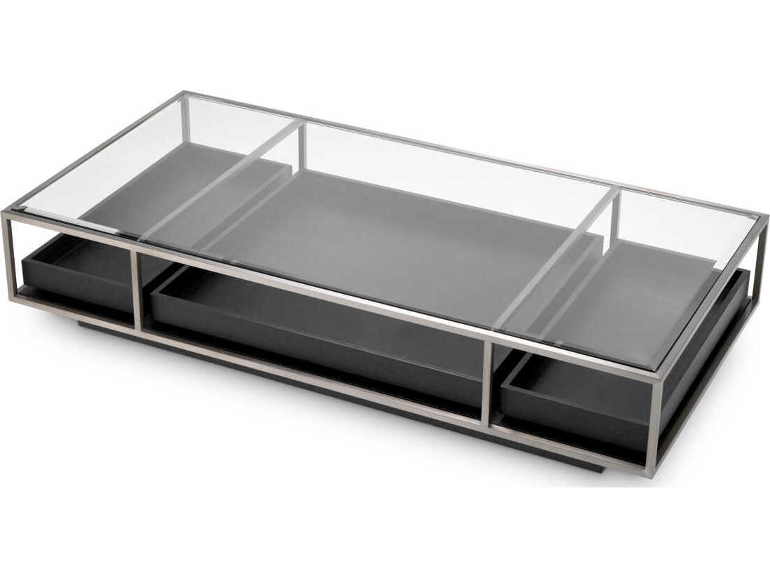 Eichholtz Roxton Brushed Steel Coffee Table