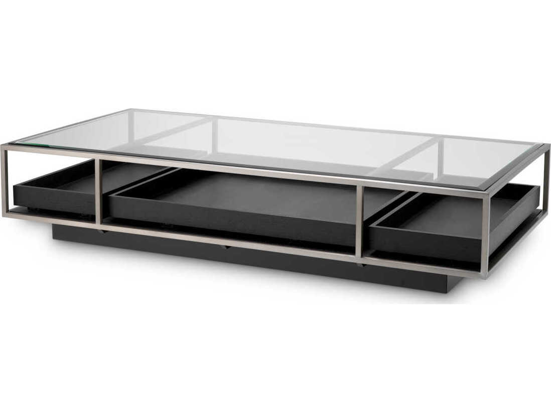 Eichholtz Roxton Brushed Steel Coffee Table