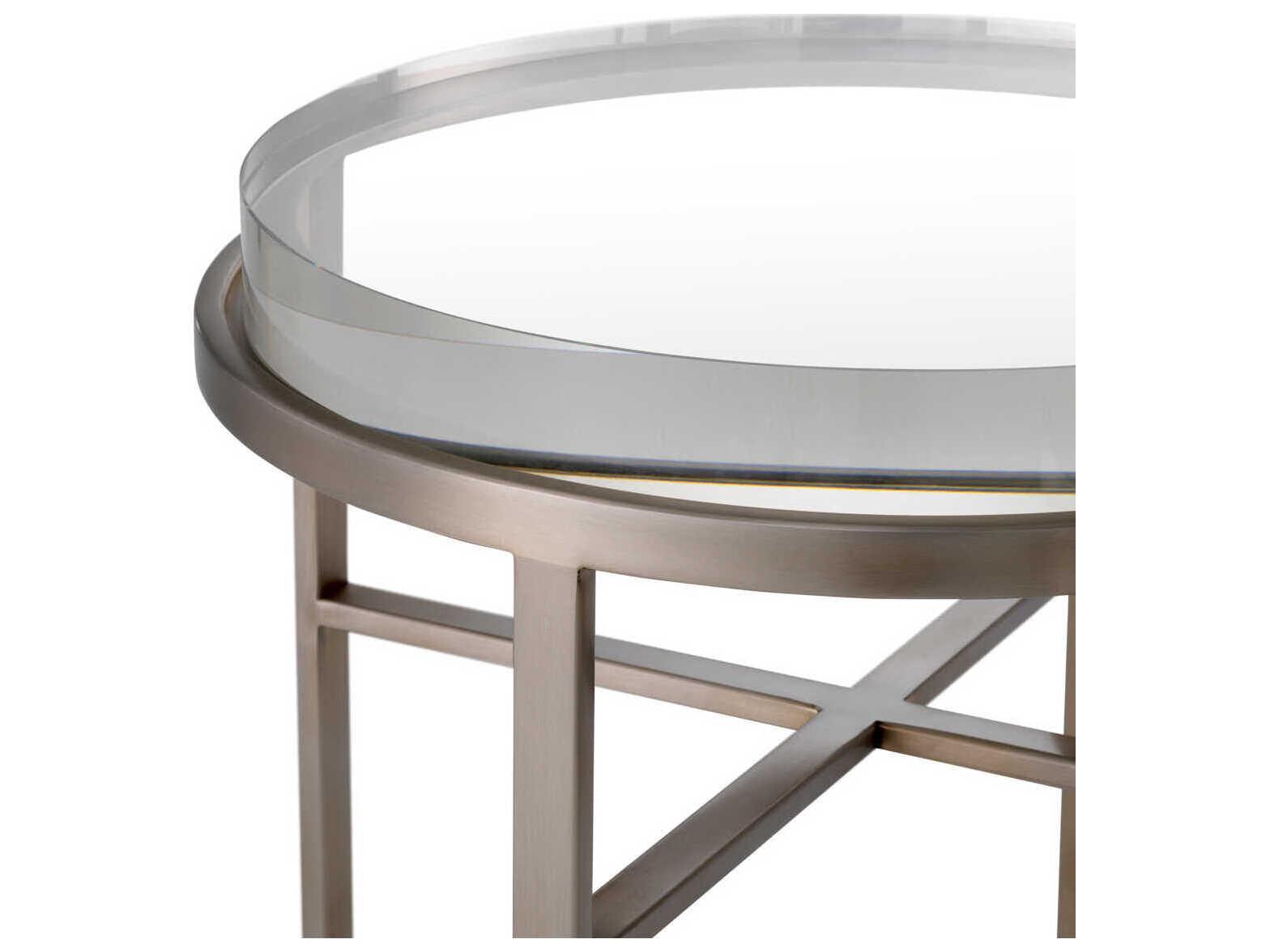 Eichholtz Hoxton Brushed Steel Set of 2 Side Table