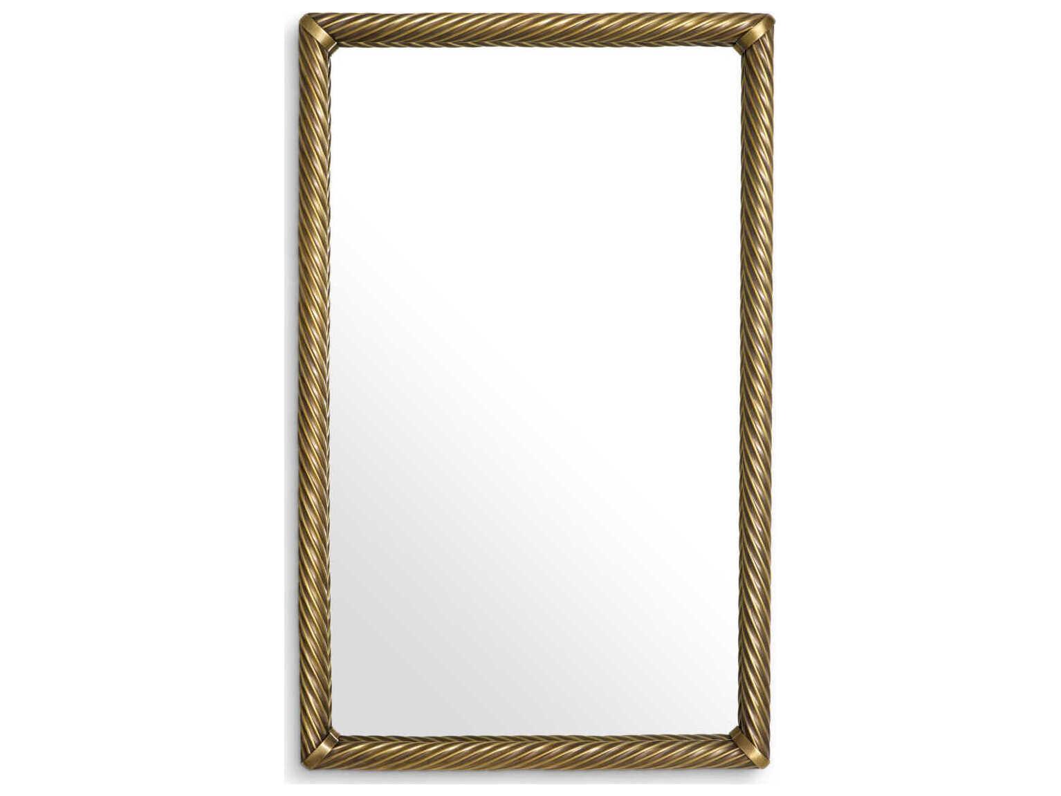 Eichholtz Salvi Rectangular Vintage Brass Mirror