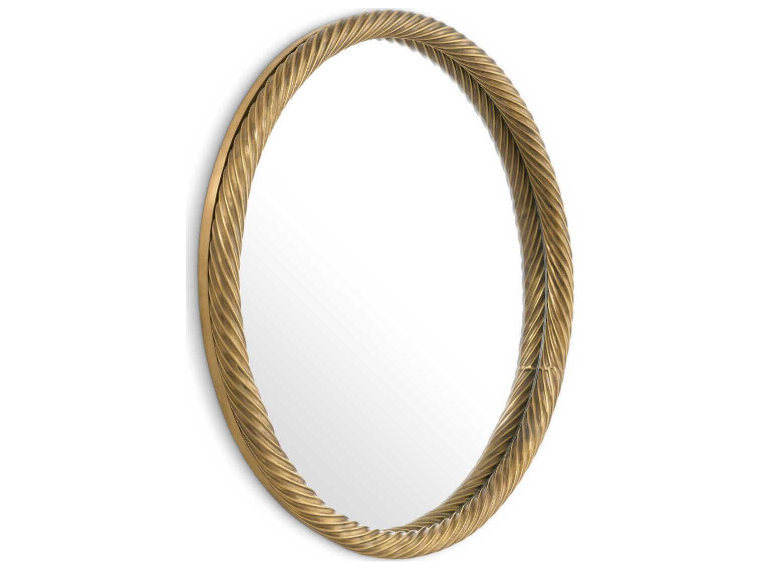 Eichholtz Salvi Round Vintage Brass Mirror
