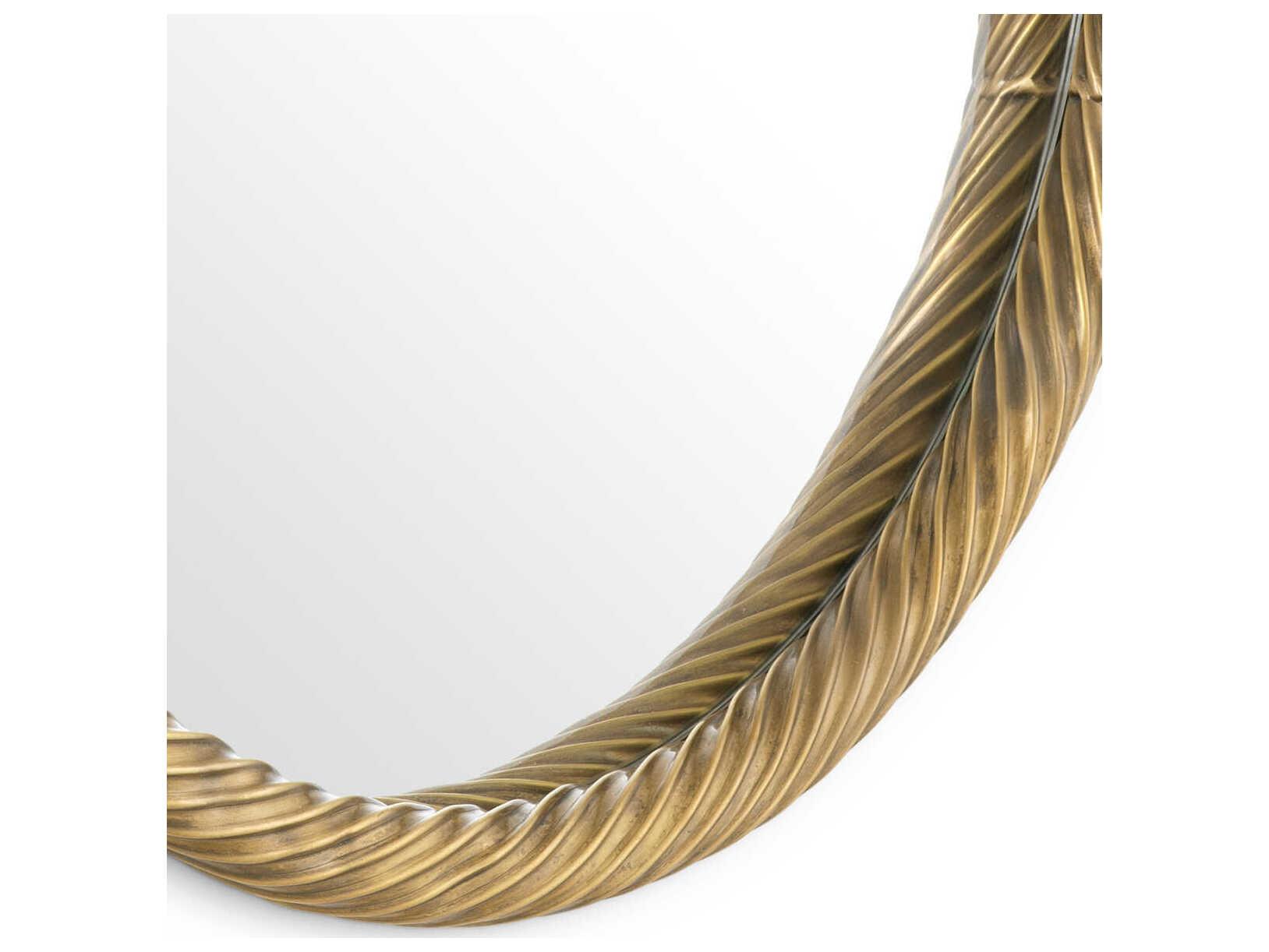 Eichholtz Salvi Round Vintage Brass Mirror