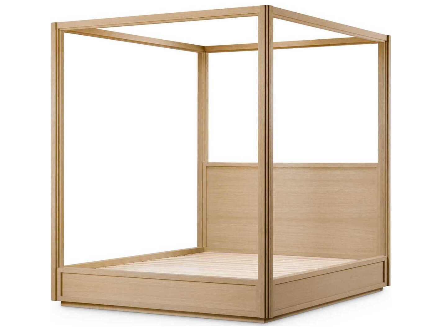 Eichholtz Bed Tribeca King Natural Oak Veneer Size Canopy