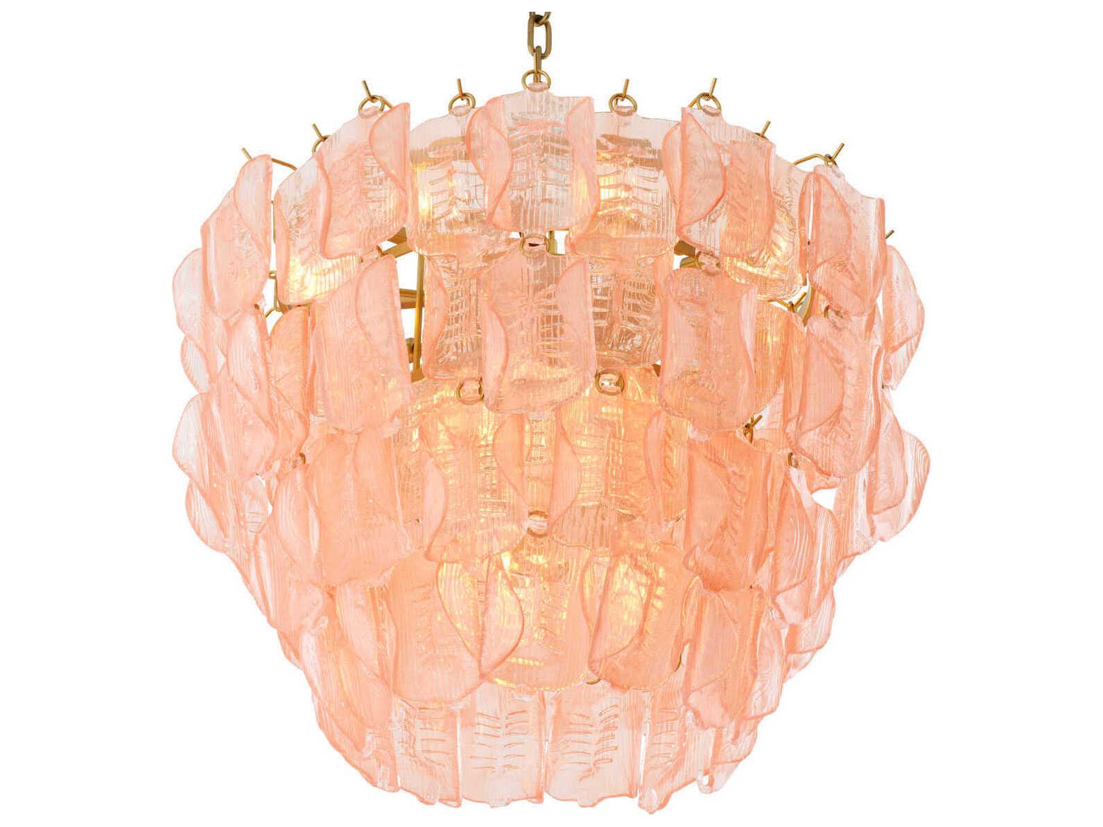 Eichholtz Solange Pink Glass Chandelier