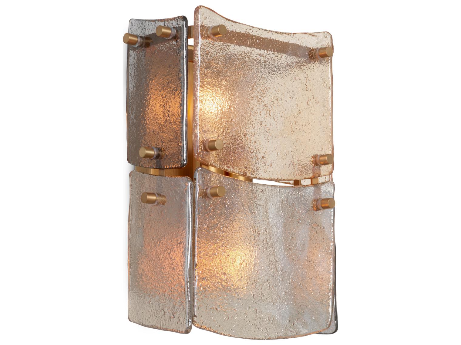 Eichholtz Antique Brass X Handmade Glass Wall Sconce