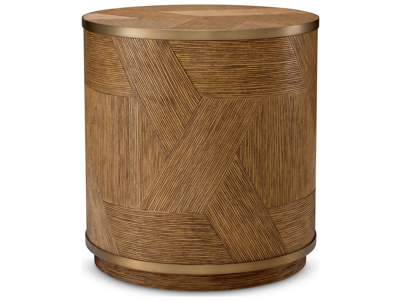 Eichholtz Round Wood End Table