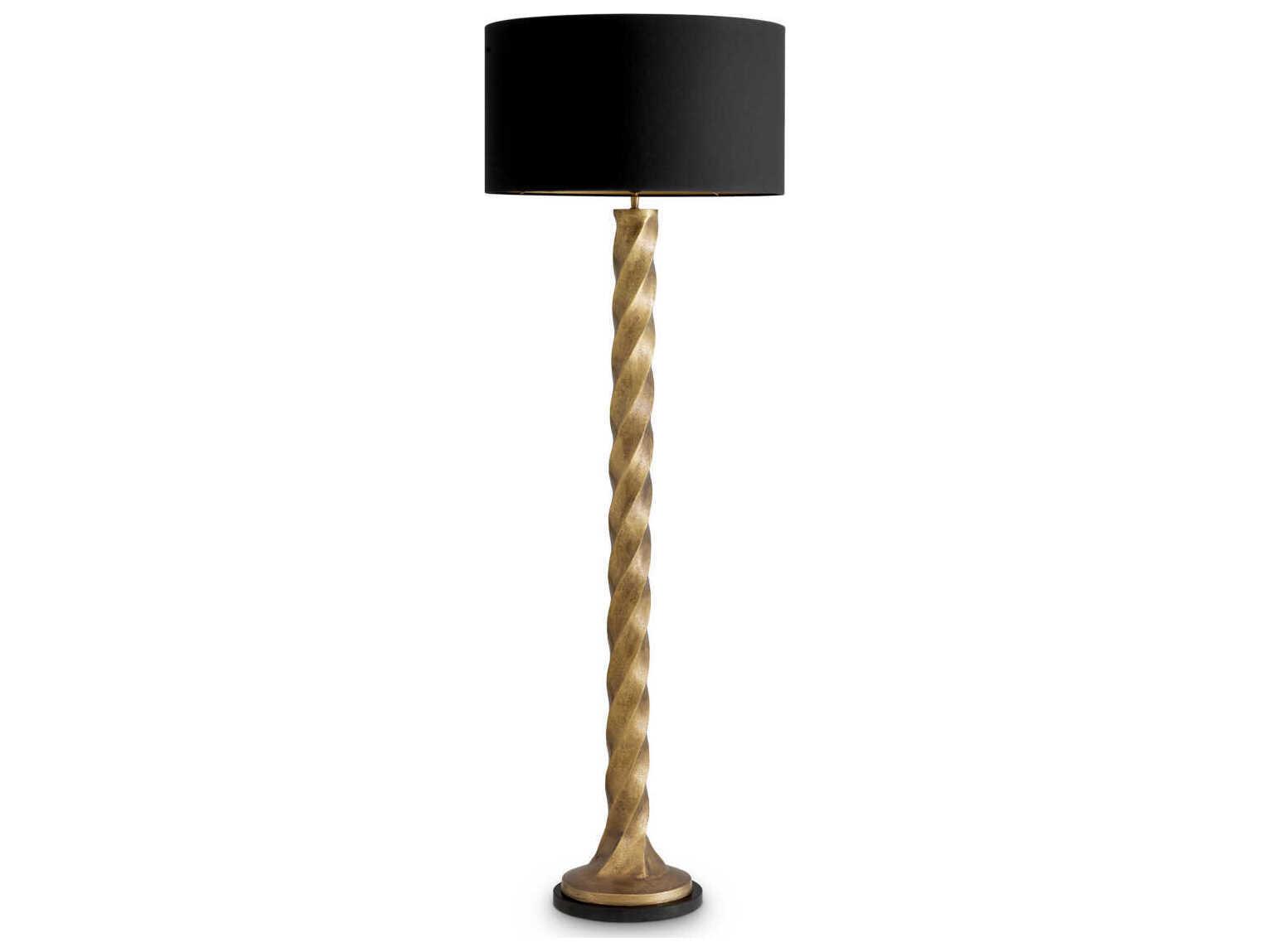 Eichholtz Costanza Vintage Brass Incl Shade Floor Lamp
