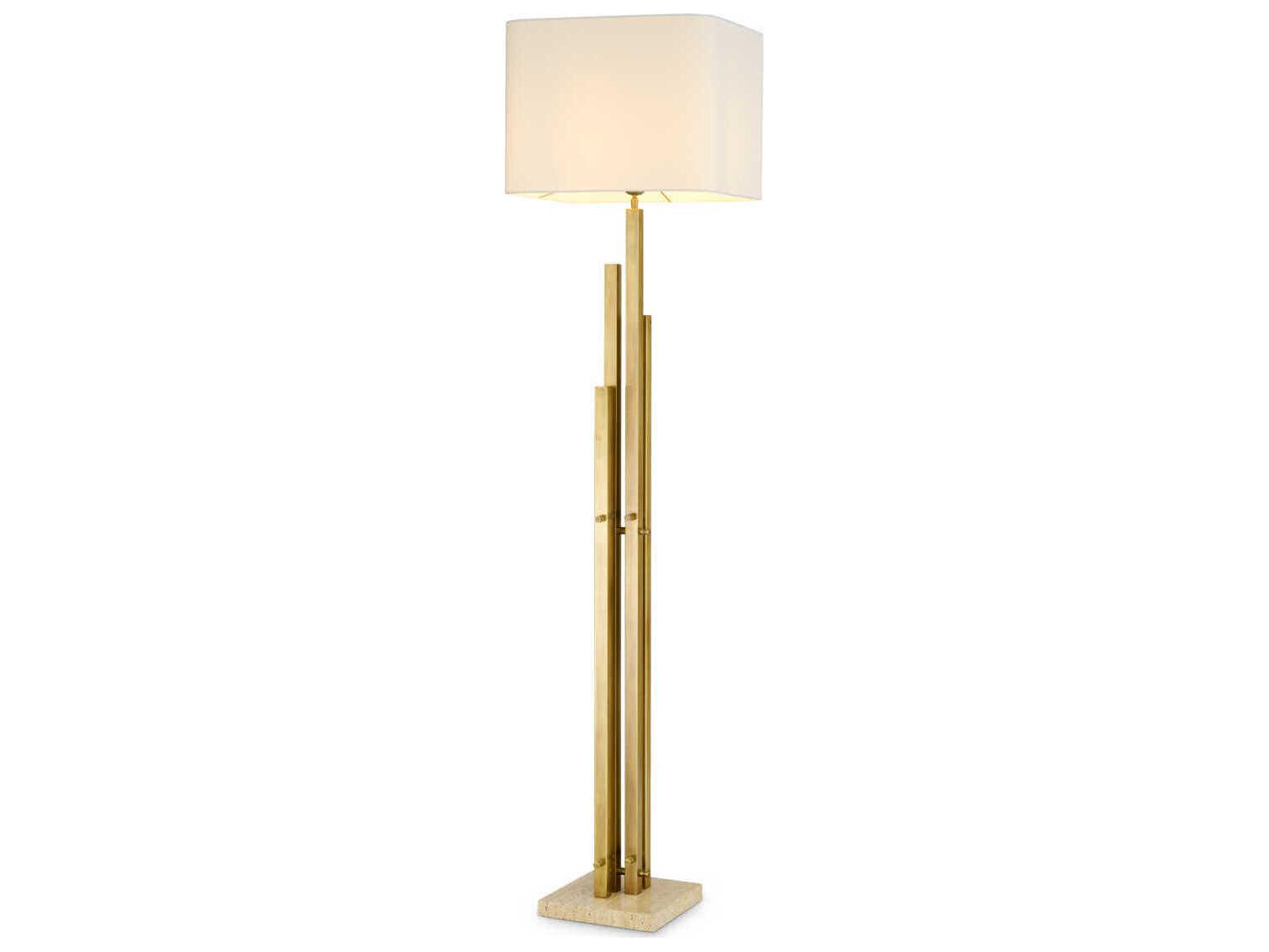 Eichholtz Destino Vintage Brass Incl Shade Floor Lamp