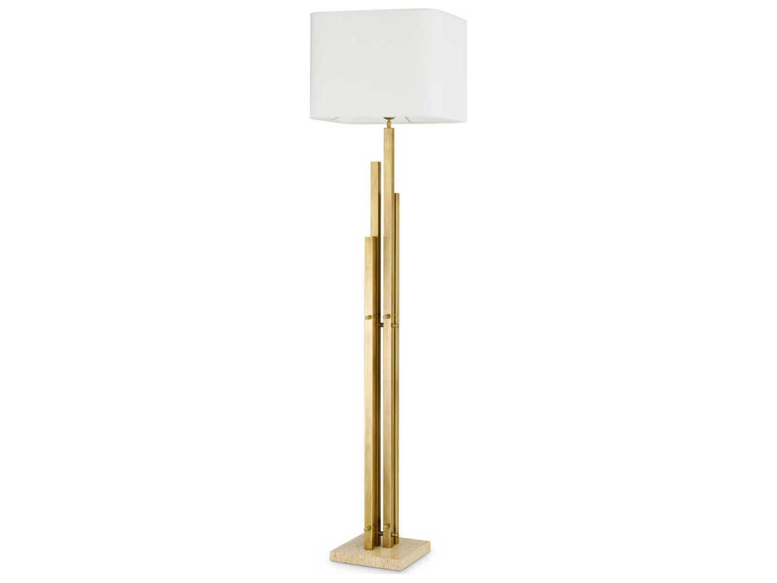 Eichholtz Destino Vintage Brass Incl Shade Floor Lamp