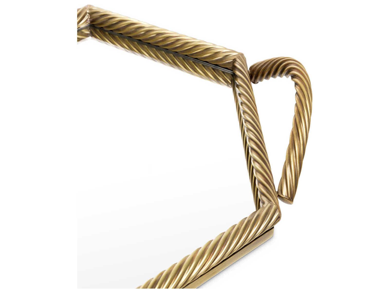 Eichholtz Salvi Hexagon Vintage Brass Tray