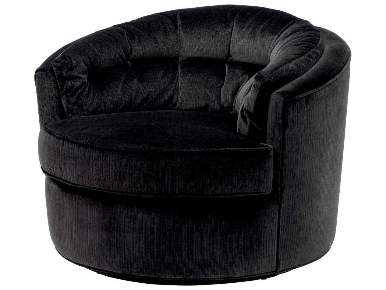 Eichholtz Recla Swivel Black Club Chair