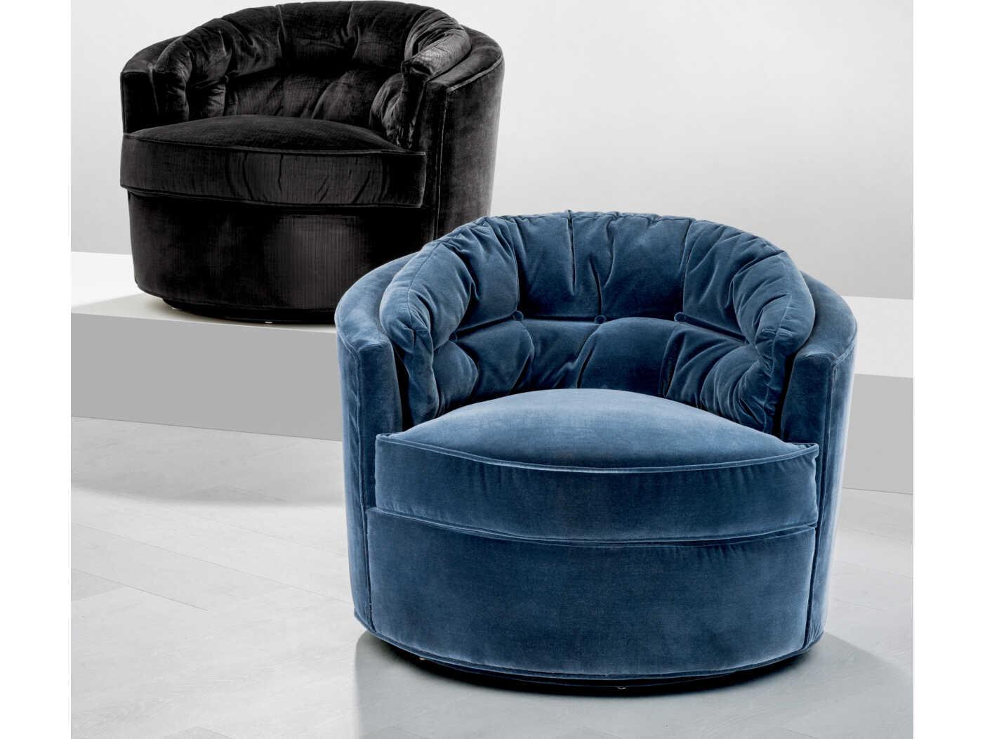 Eichholtz Recla Swivel Black Club Chair