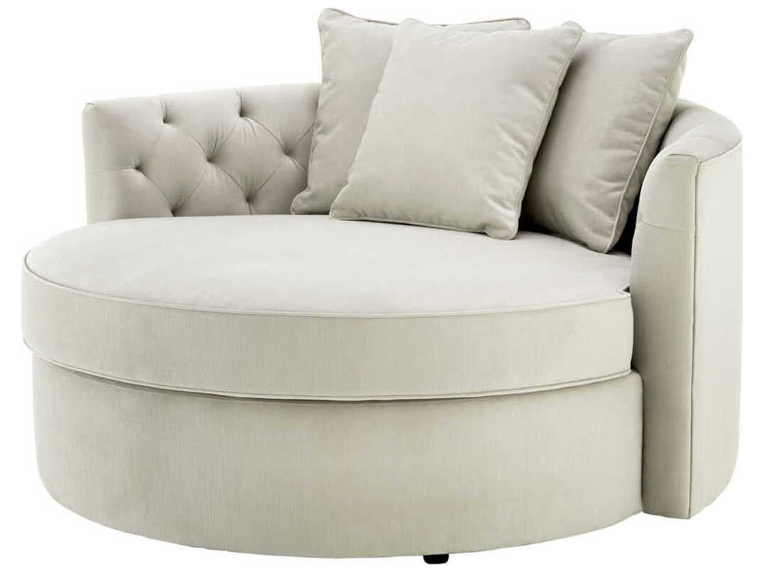 Eichholtz Carlita Pebble Grey Upholstered Loveseat