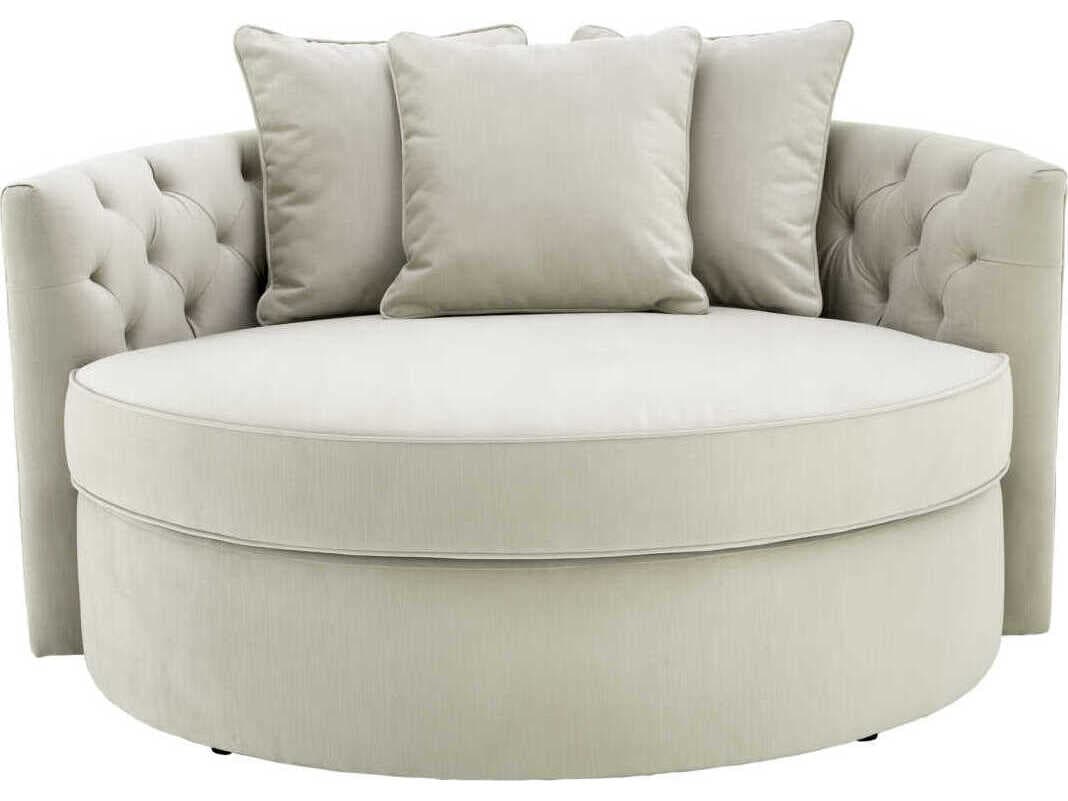 Eichholtz Carlita Pebble Grey Upholstered Loveseat