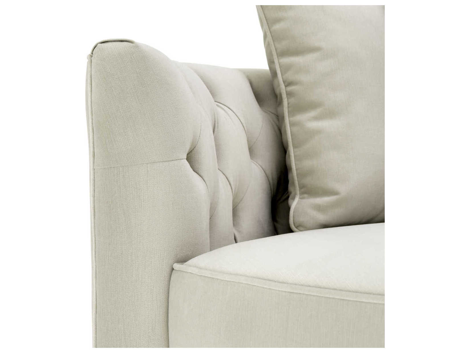 Eichholtz Carlita Pebble Grey Upholstered Loveseat