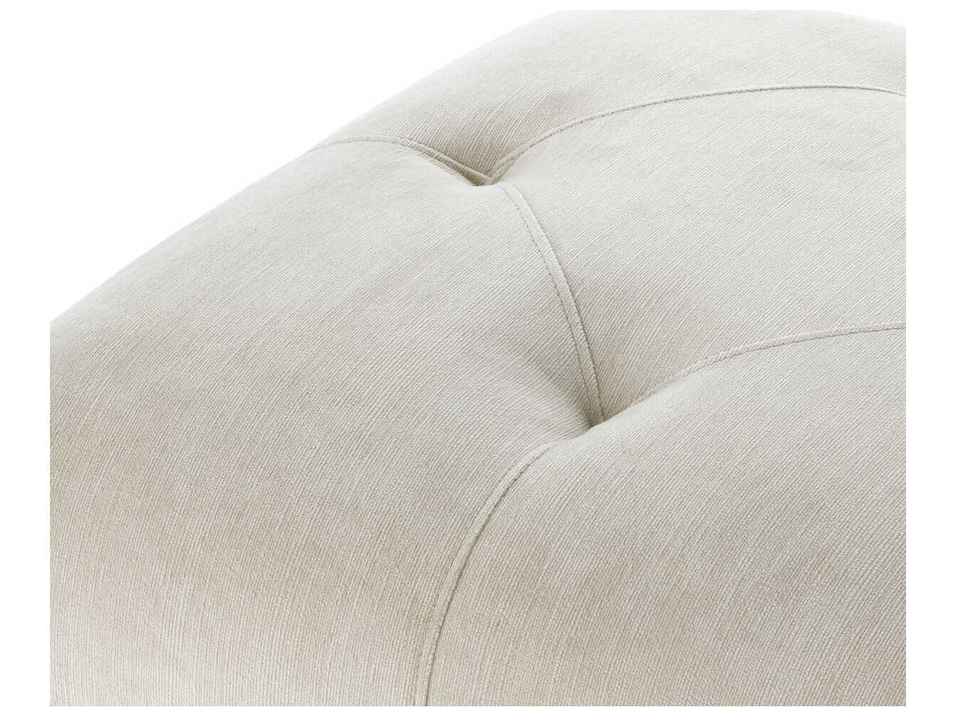 Eichholtz Cesare Pebble Grey Gunmetal Base Upholstered Accent Stool