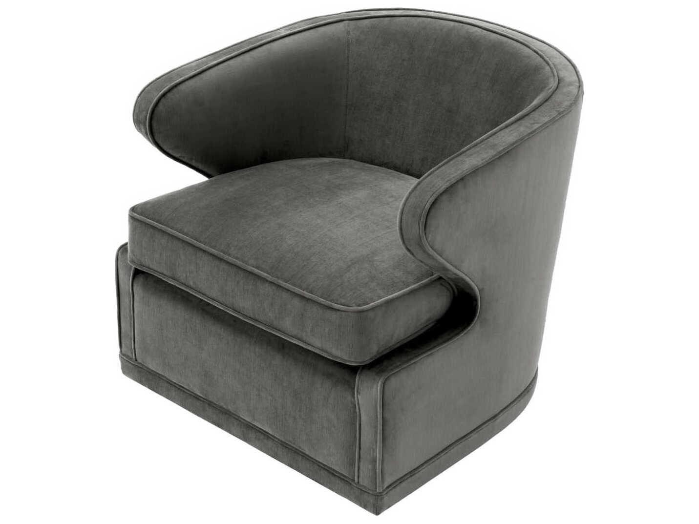 Eichholtz Dorset Swivel Gray Accent Chair