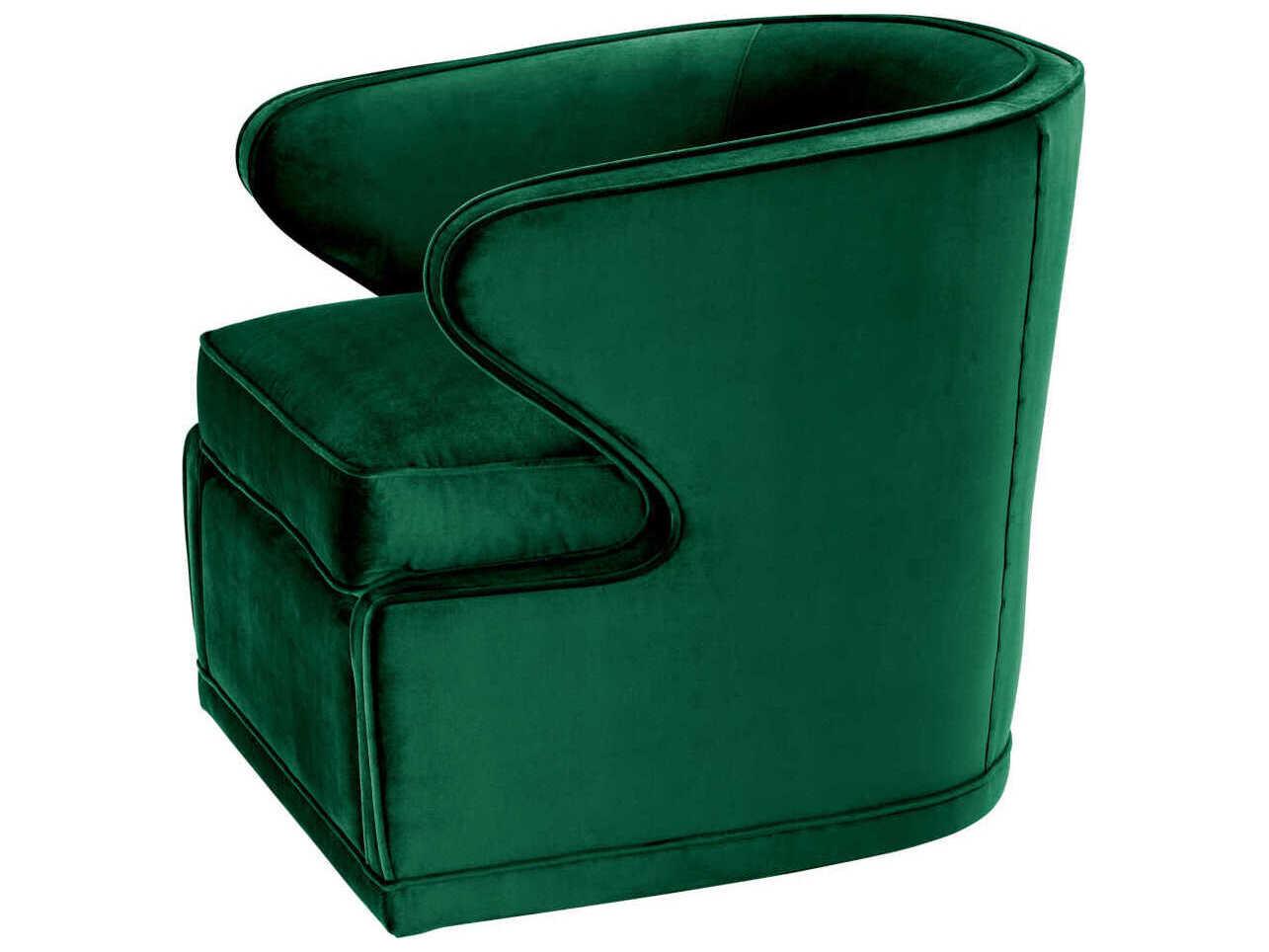 Eichholtz Dorset Swivel Green Velvet Accent Chair