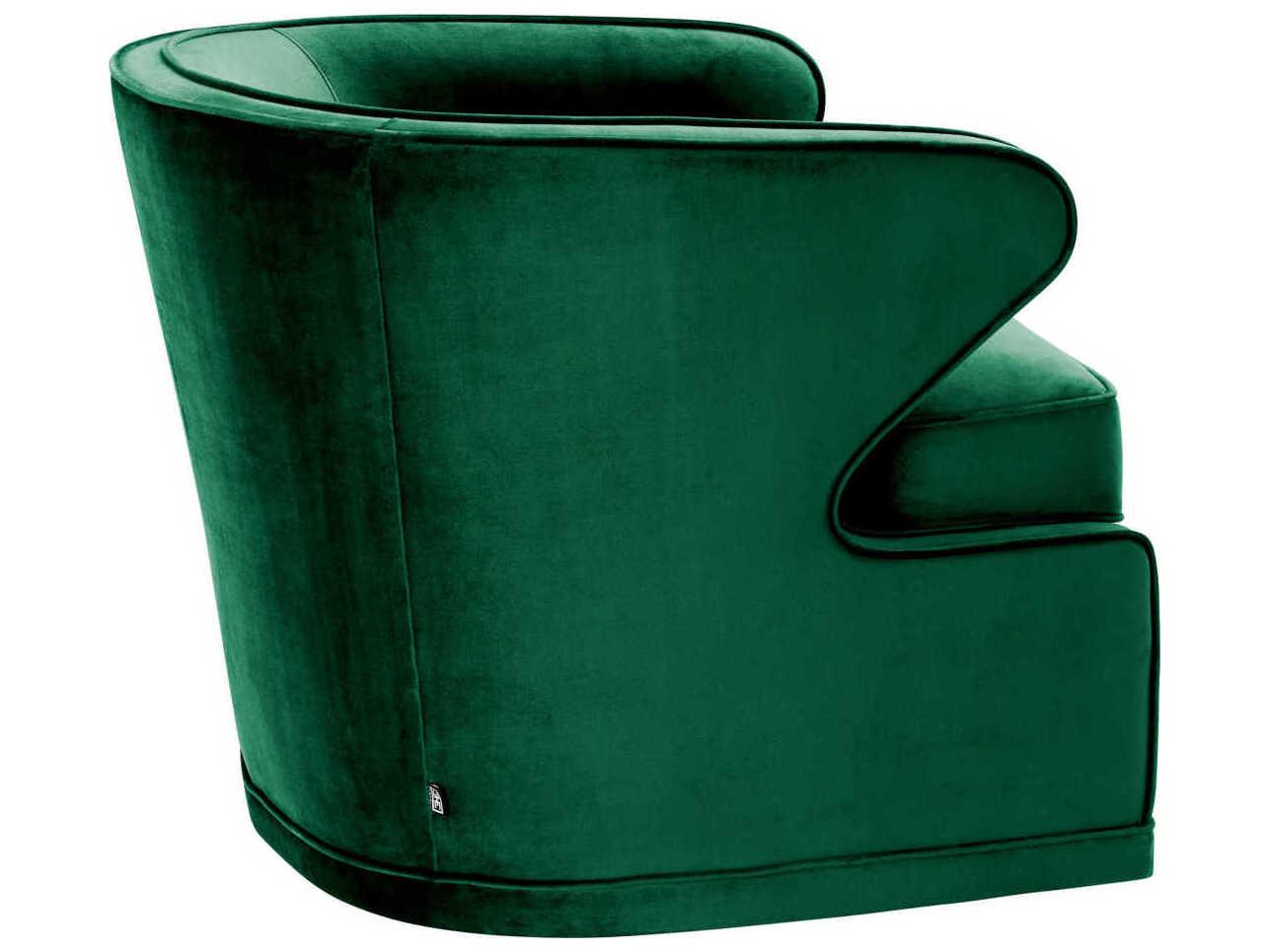 Eichholtz Dorset Swivel Green Velvet Accent Chair