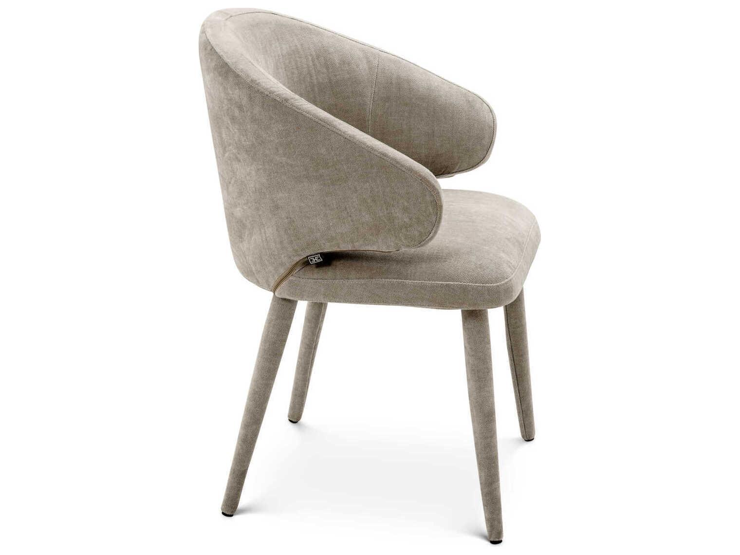 Eichholtz Cardinale Beige Upholstered Arm Dining Chair