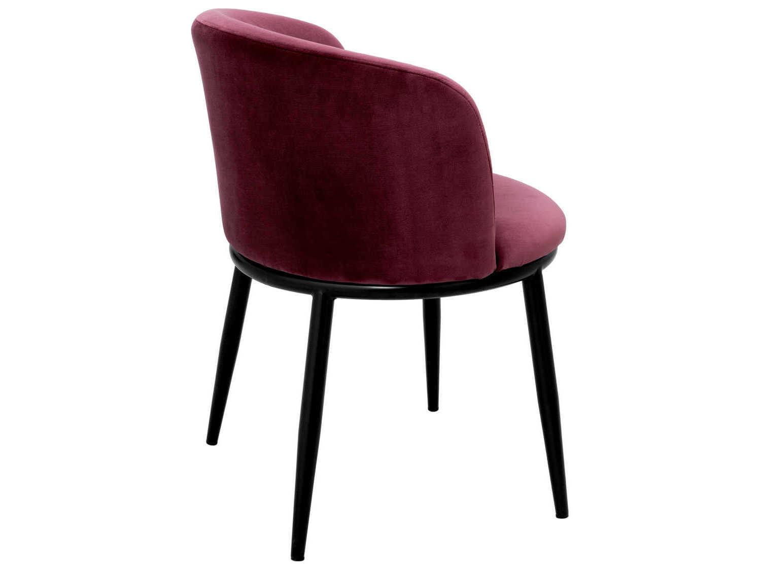 Eichholtz Filmore Black Upholstered Arm Dining Chair Set of 2