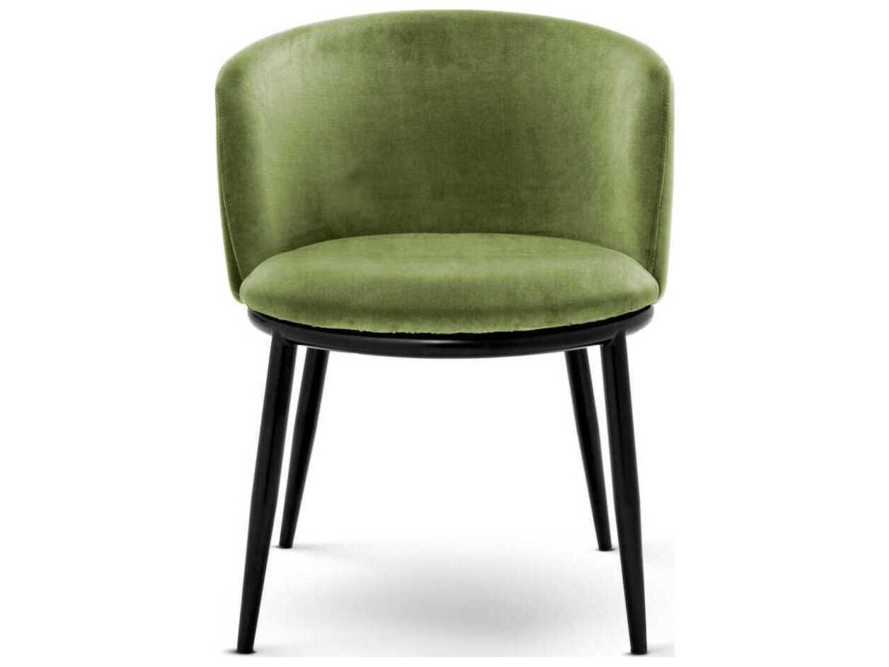 Eichholtz Filmore Black Upholstered Arm Dining Chair Set of 2