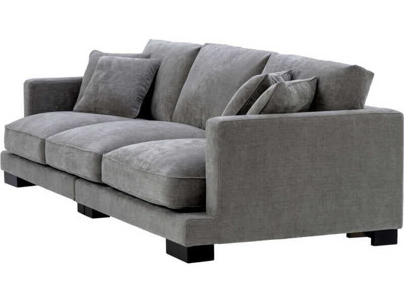 Eichholtz Tuscany Clarck Grey Black Feet Upholstered Sofa