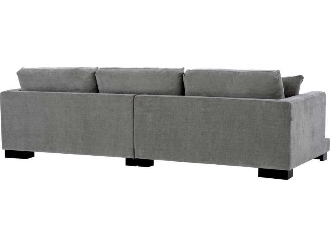 Eichholtz Tuscany Clarck Grey Black Feet Upholstered Sofa