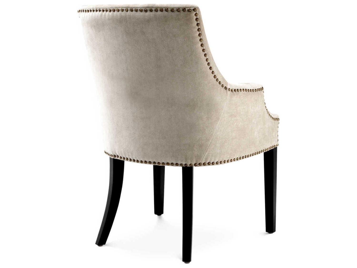 Eichholtz Legacy Black Upholstered Arm Dining Chair
