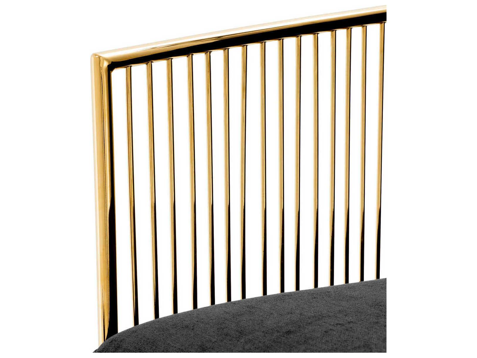 Eichholtz Knox Black Velvet Accent Chair