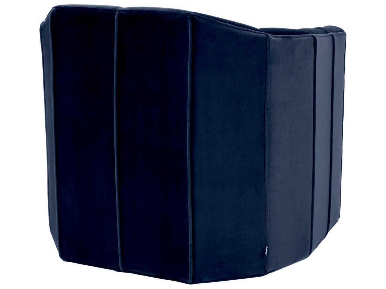 Eichholtz Delancey Swivel Blue Velvet Accent Chair