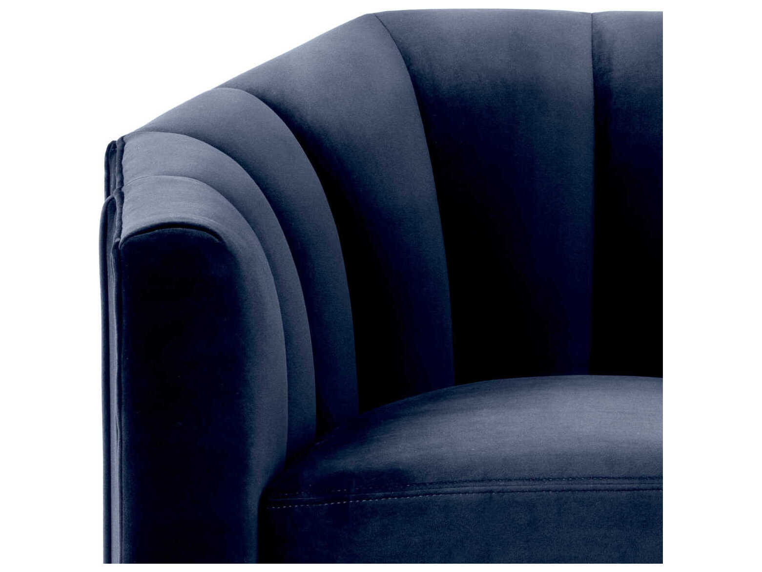 Eichholtz Delancey Swivel Blue Velvet Accent Chair