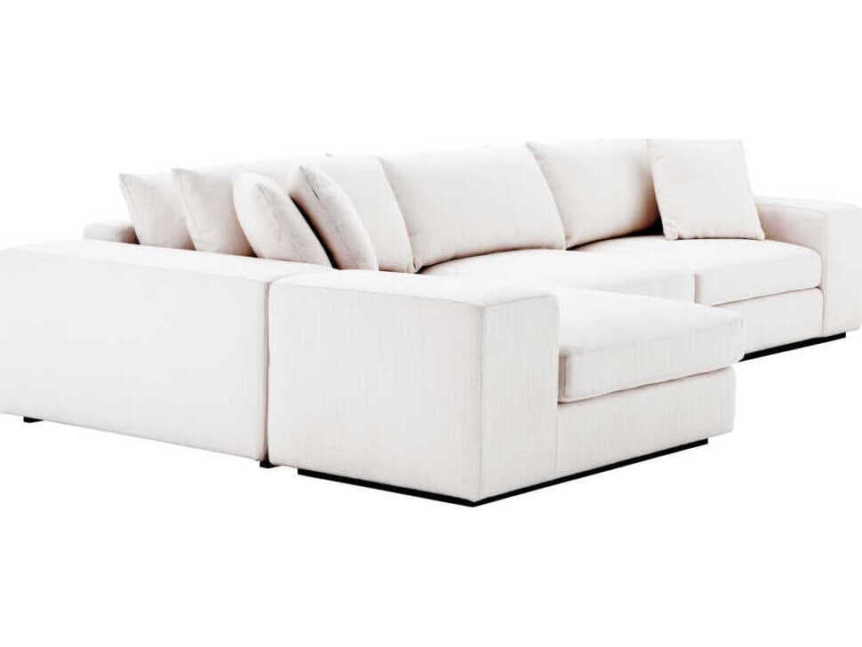 Eichholtz Vista Clarck Sand Black Base White Upholstered Modular
