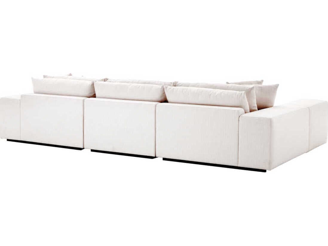 Eichholtz Vista Clarck Sand Black Base White Upholstered Modular