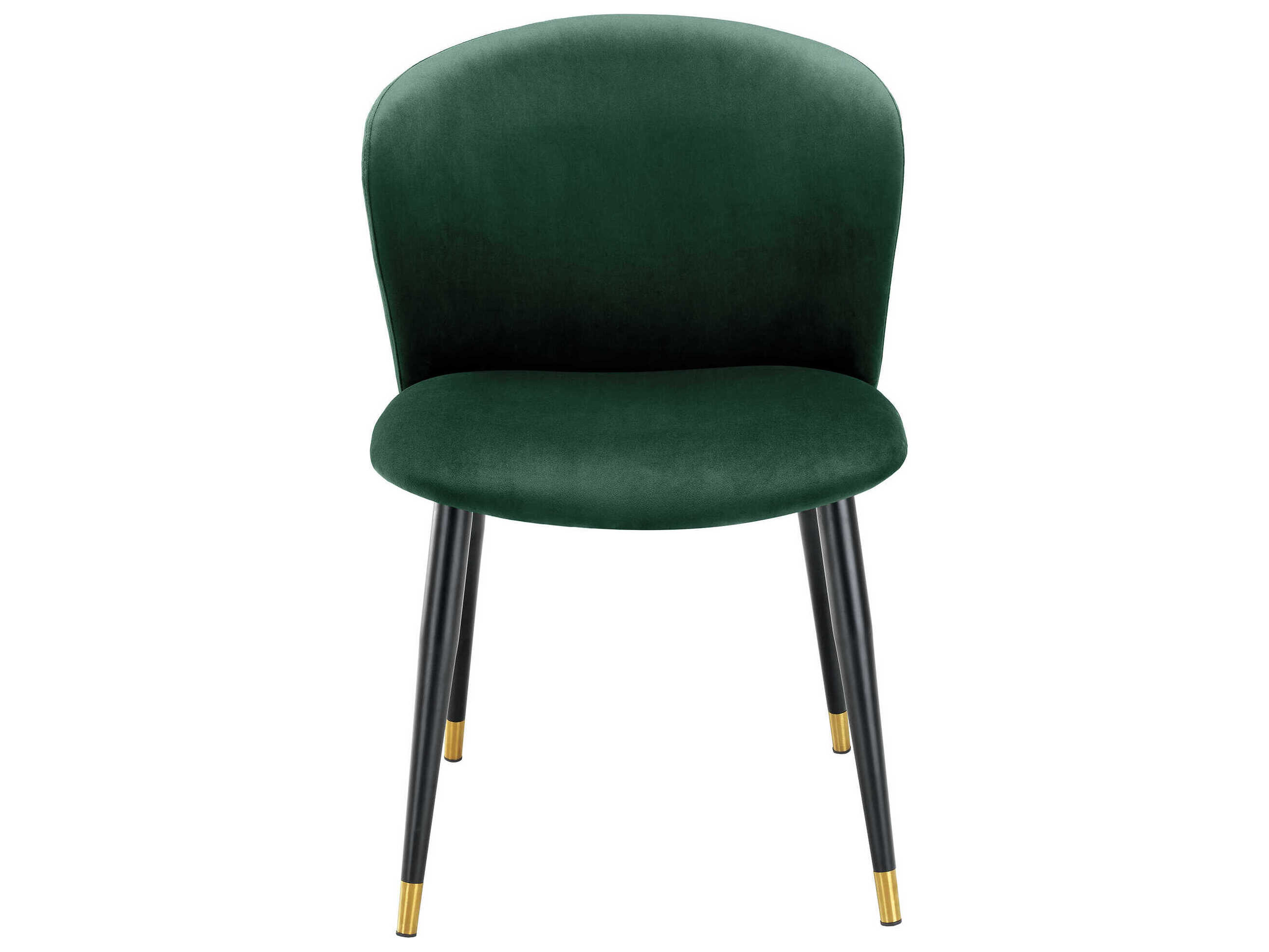Eichholtz Volante Green Velvet Upholstered Armless Dining Chair