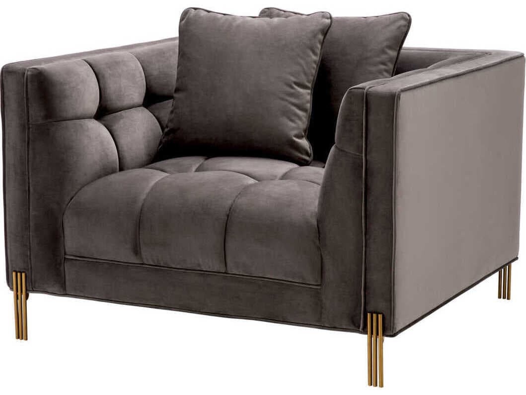 Eichholtz Sienna Gray Velvet Accent Chair