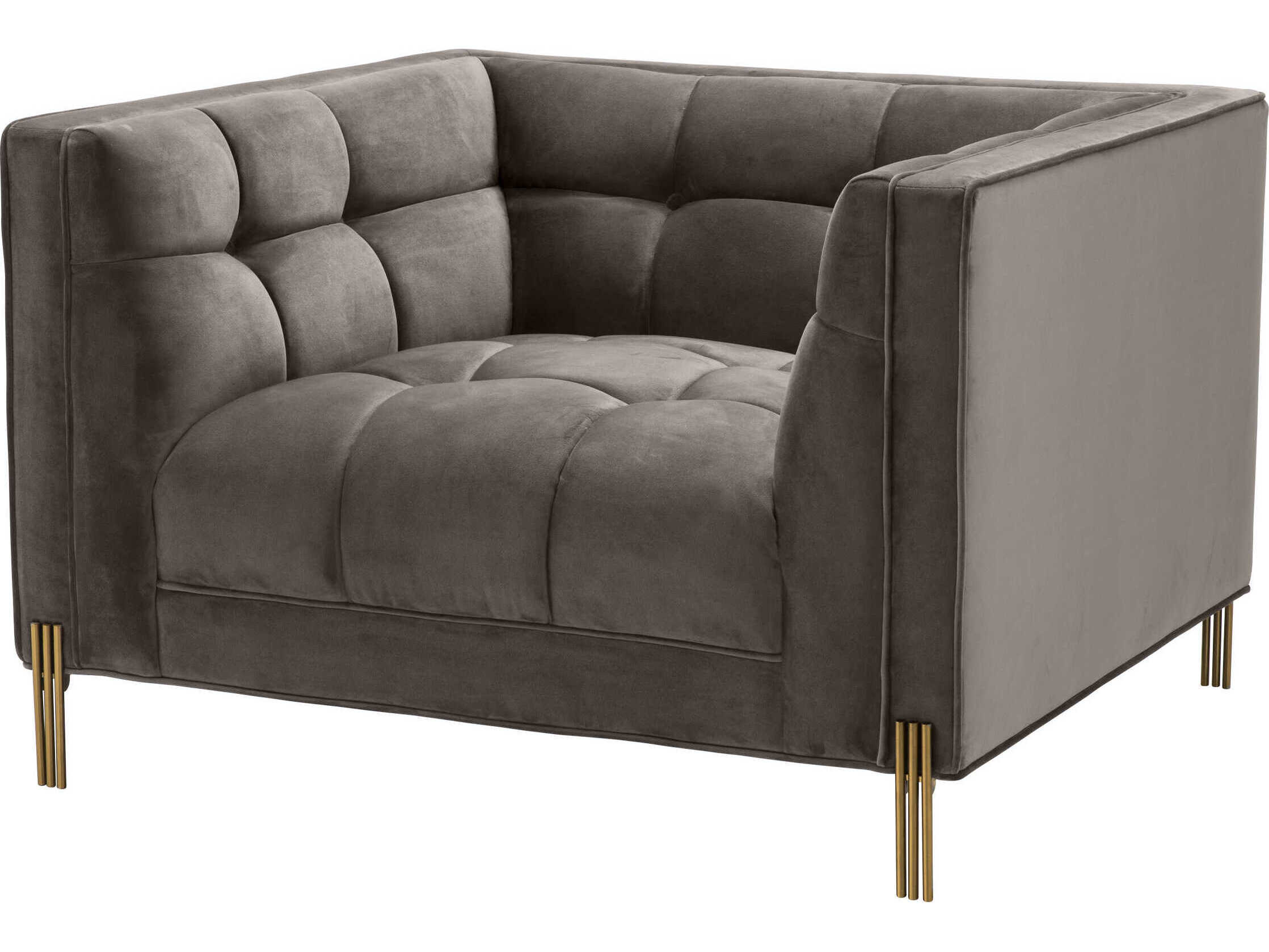 Eichholtz Sienna Gray Velvet Accent Chair
