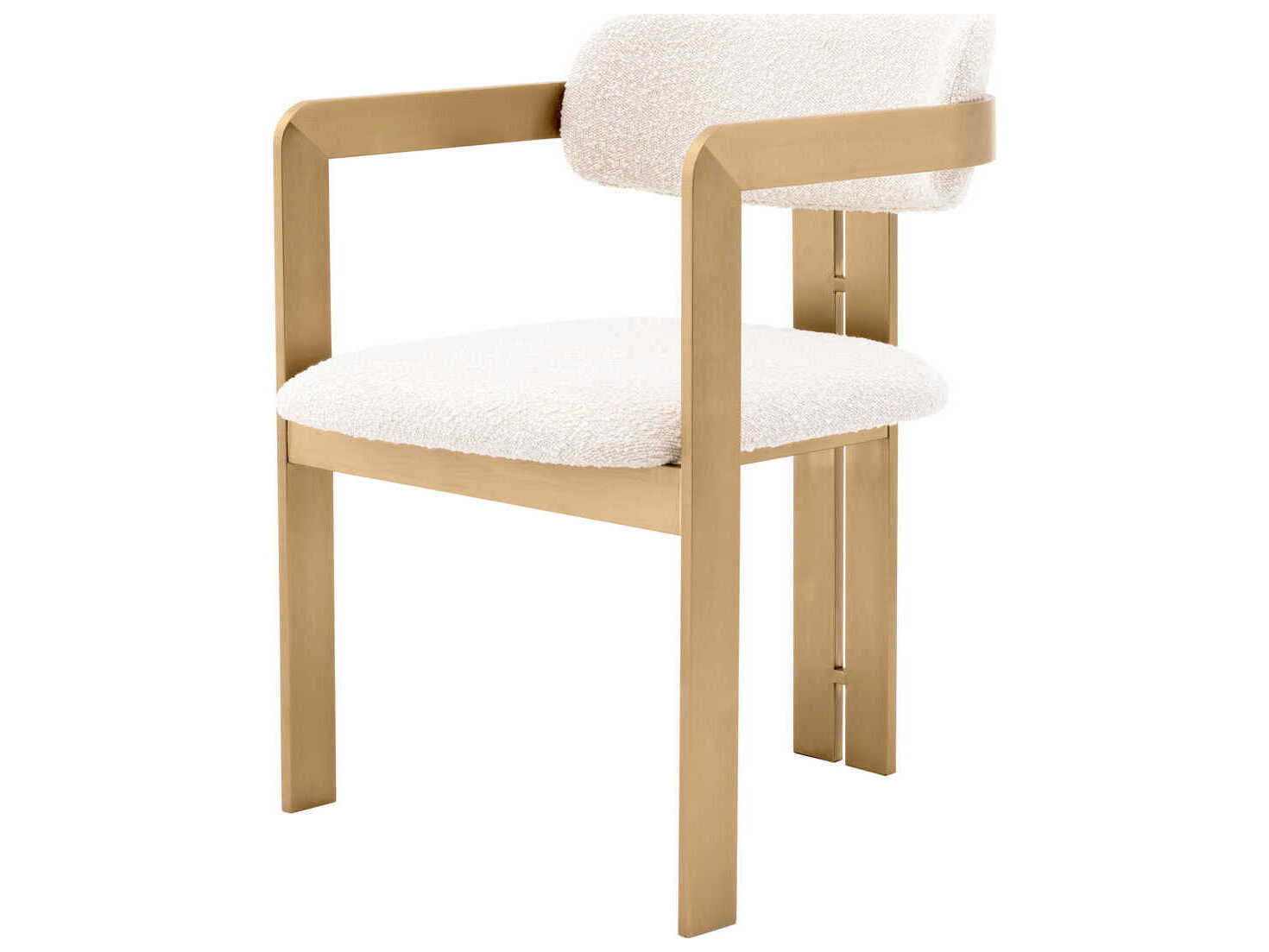 Eichholtz Donato Gold Upholstered Arm Dining Chair