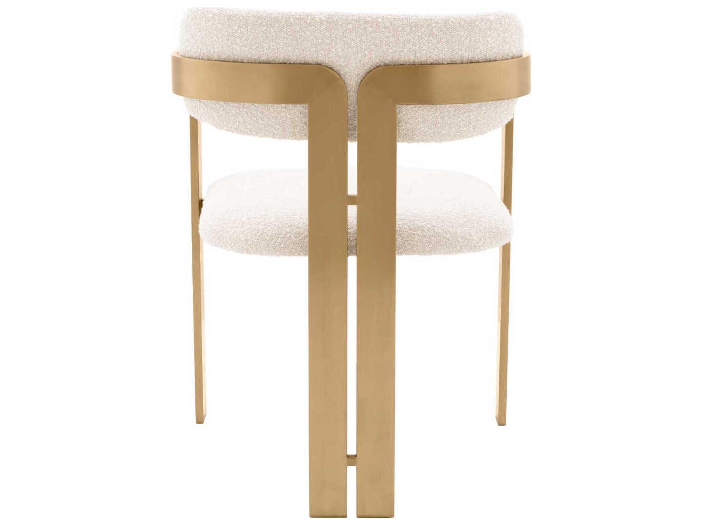 Eichholtz Donato Gold Upholstered Arm Dining Chair