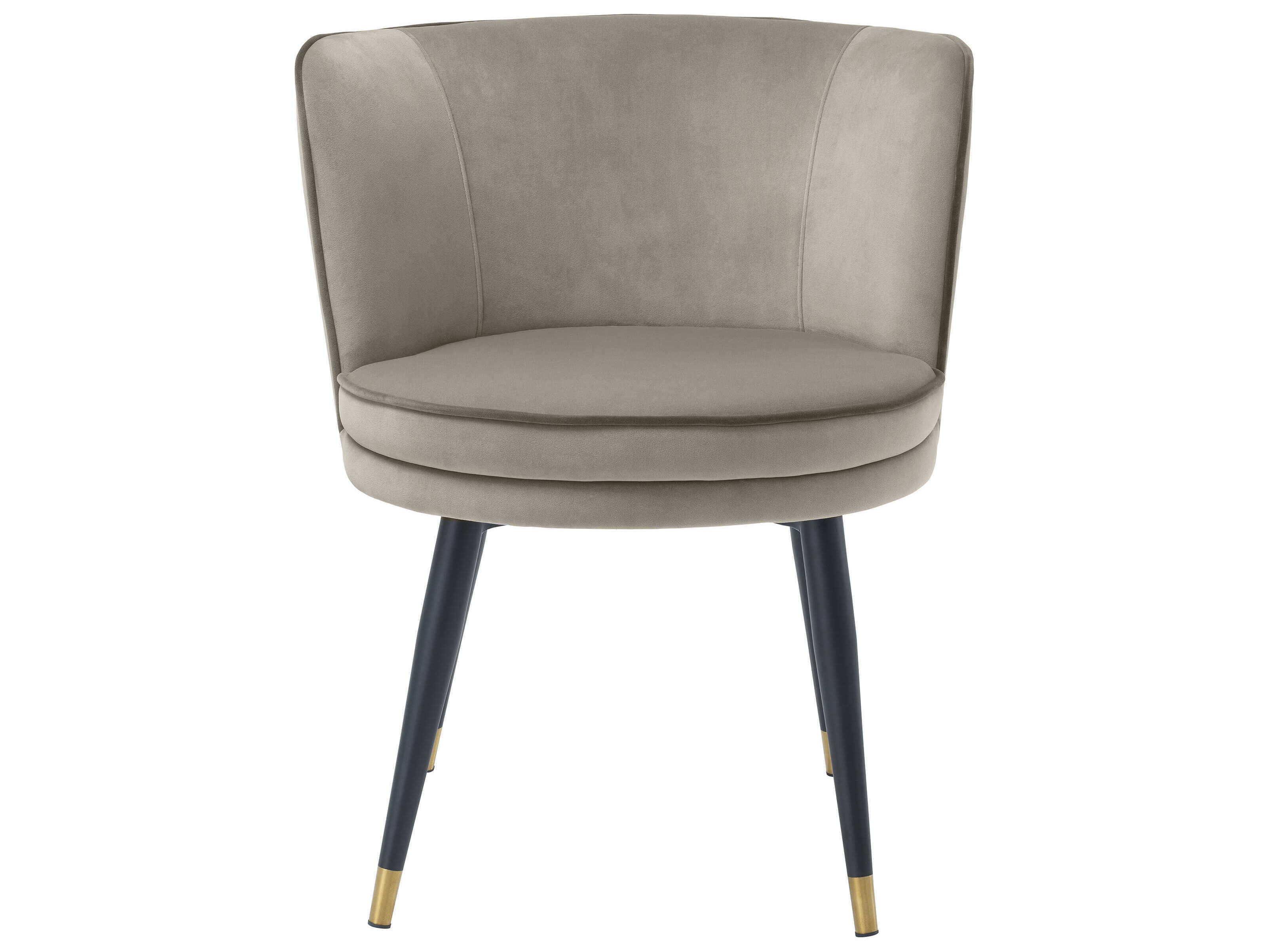 Eichholtz Grenada Black Velvet Upholstered Armless Dining Chair