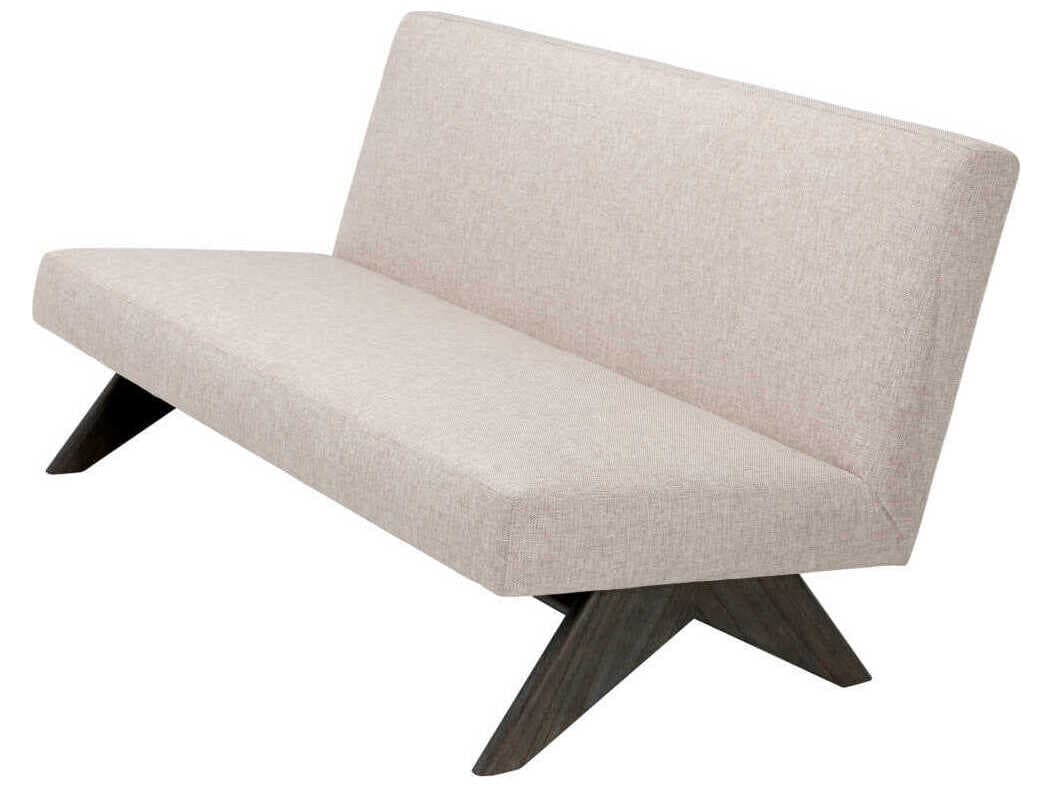 Eichholtz Erudit Loki Natural Brown Legs Beige Upholstered Sofa