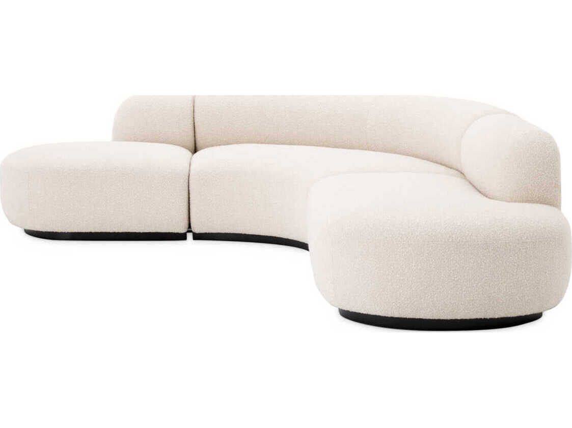 Eichholtz Bjorn Boucle Cream Black Base Upholstered Modular