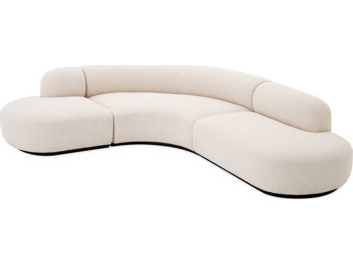 Eichholtz Bjorn Boucle Cream Black Base Upholstered Modular