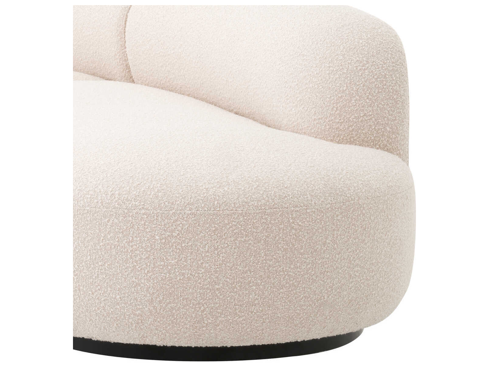 Eichholtz Bjorn Boucle Cream Black Base Upholstered Sofa