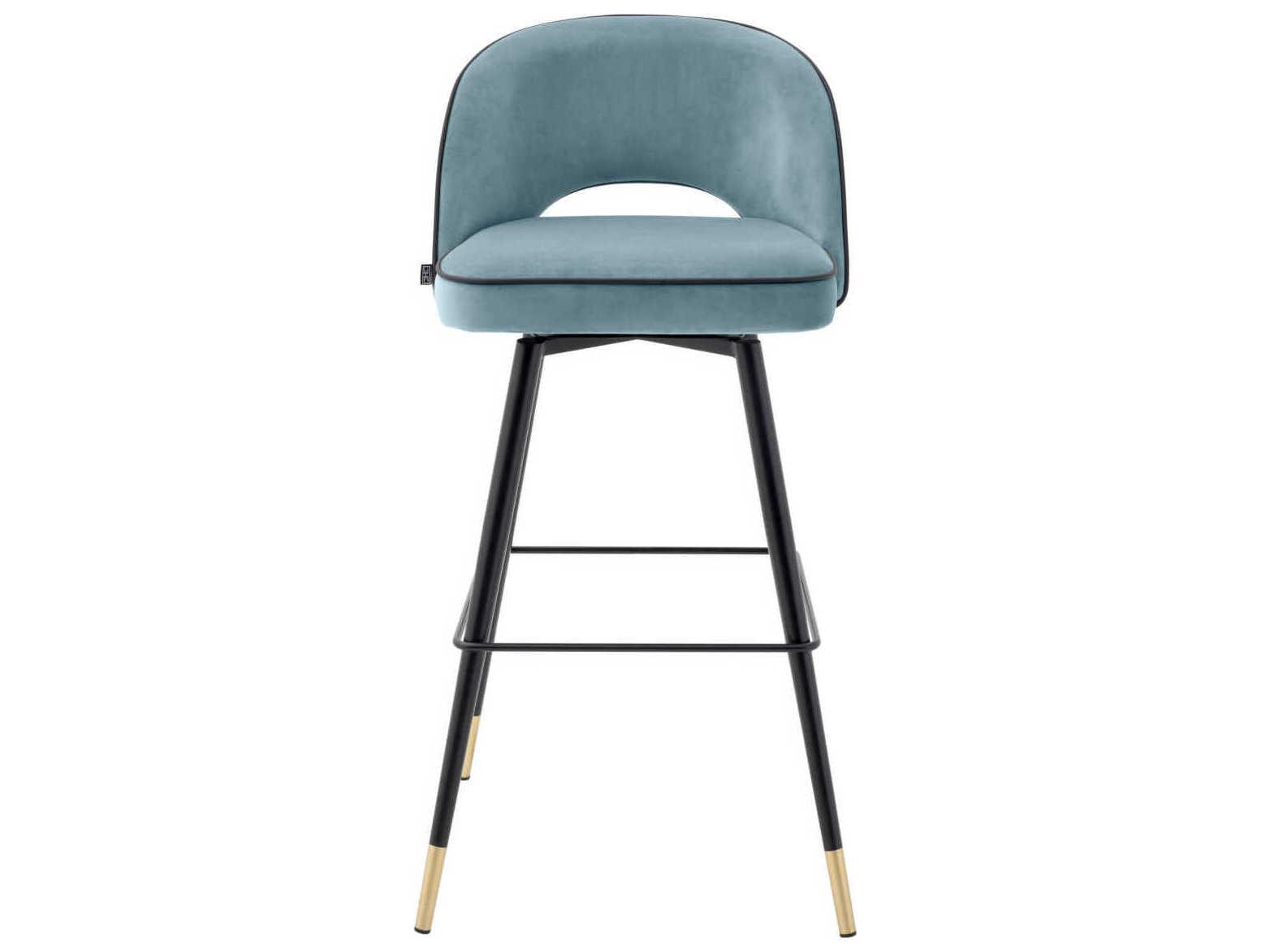 Eichholtz Cliff Upholstered Swivel Bar Stool Set of 2