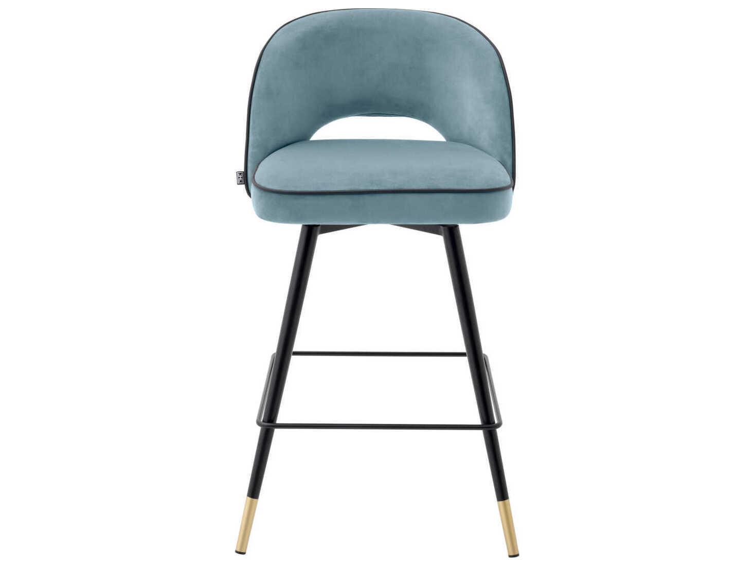 Eichholtz Cliff Upholstered Swivel Counter Stool Set of 2